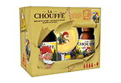 מארז רביעיית בירה LA CHOUFFE 330 מיל' + כוס זכוכית